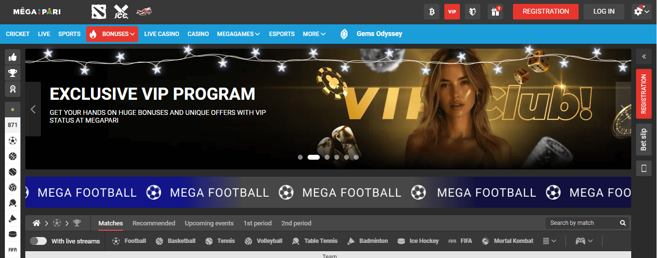 banner Megapari : Play with complete peace of mind